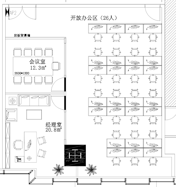 办公室装饰设计 - 户型图